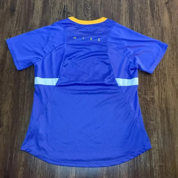 Nike Dri-Fit Athletic T-Shirt Mesh Back Purple & Orange Size Medium - Picture 6 of 9